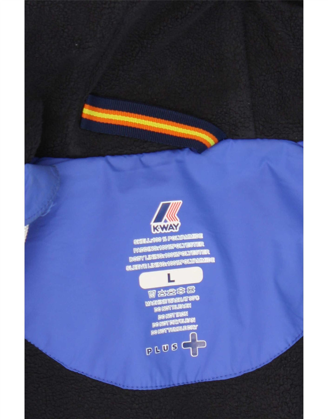 K-Way Herren-Windbreakerjacke mit Kapuze, UK 40, Größe L, Blau, Polyamid
