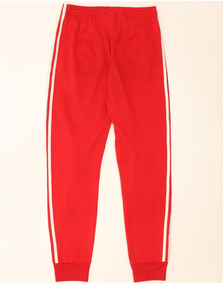 ADIDAS Boys Tracksuit Trousers Joggers 13-14 Years  Red Polyester