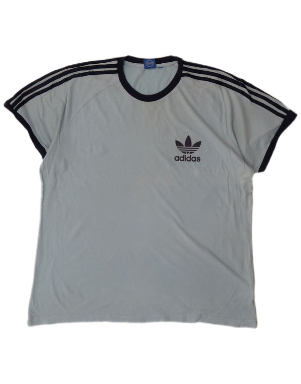 Adidas Mens T-Shirt Top XL Blue