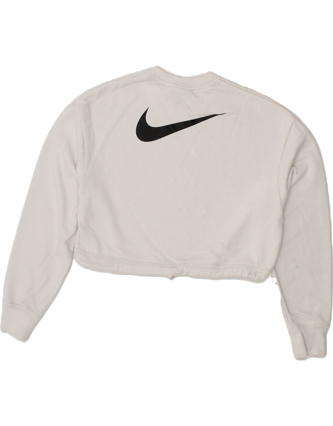 NIKE Womens Crop Graphic Sweatshirt Jumper UK 10 Small White Vintage Nike and Second-Hand Nike from Messina Hembry 