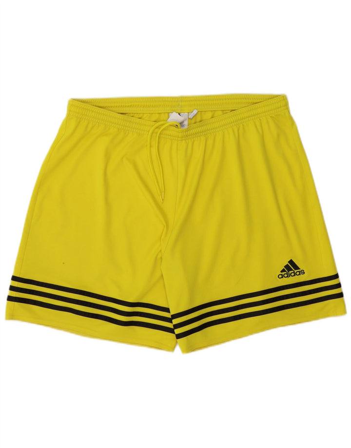 Adidas Short de sport Climalite pour homme, grand jaune, polyester