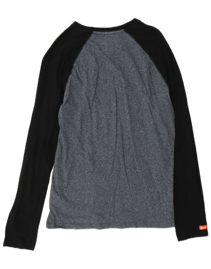 Superdry Herre Top Langærmet Medium Marineblå Flecked Bomuld