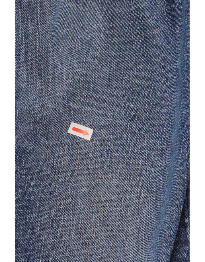 Wrangler Mens Straight Jeans W34 L34 Blue Cotton