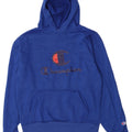 Champion Pull à Capuche Graphique Homme Bleu Moyen Polyester