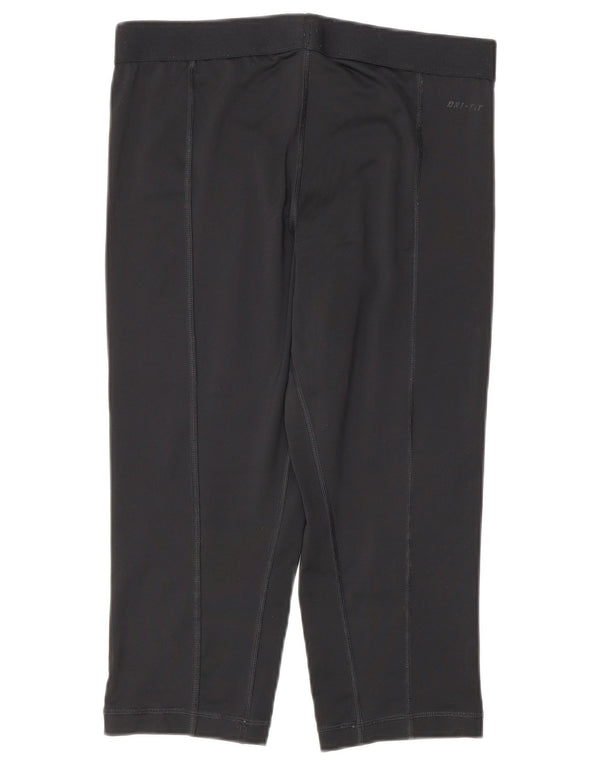 Nike Damen Capri-Leggings UK 12 Medium Schwarz