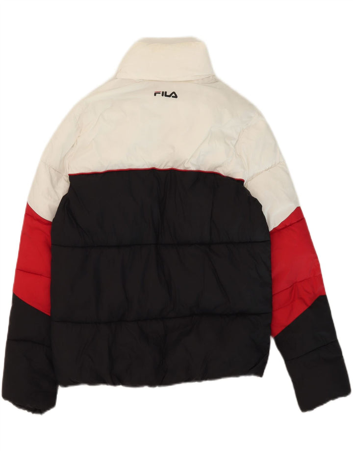 Fila Boys Hooded Padded Jacket 13-14 Years Multicoloured Colourblock Nylon