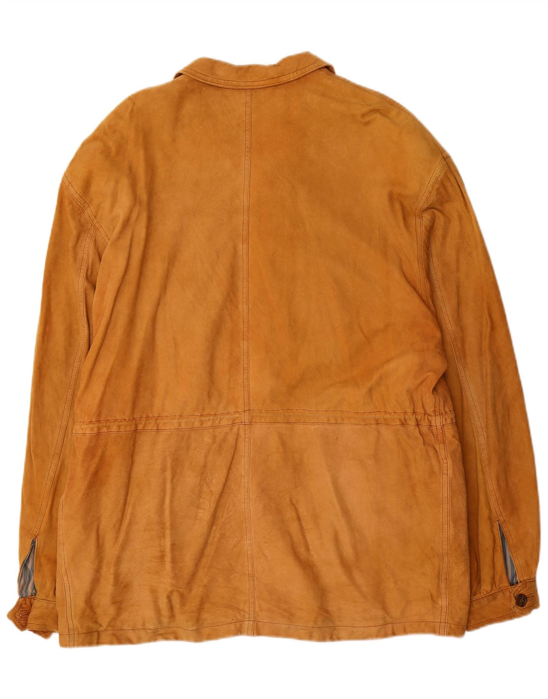 Diana Mens Suede Utility Jacket IT 52 XL Beige Leather