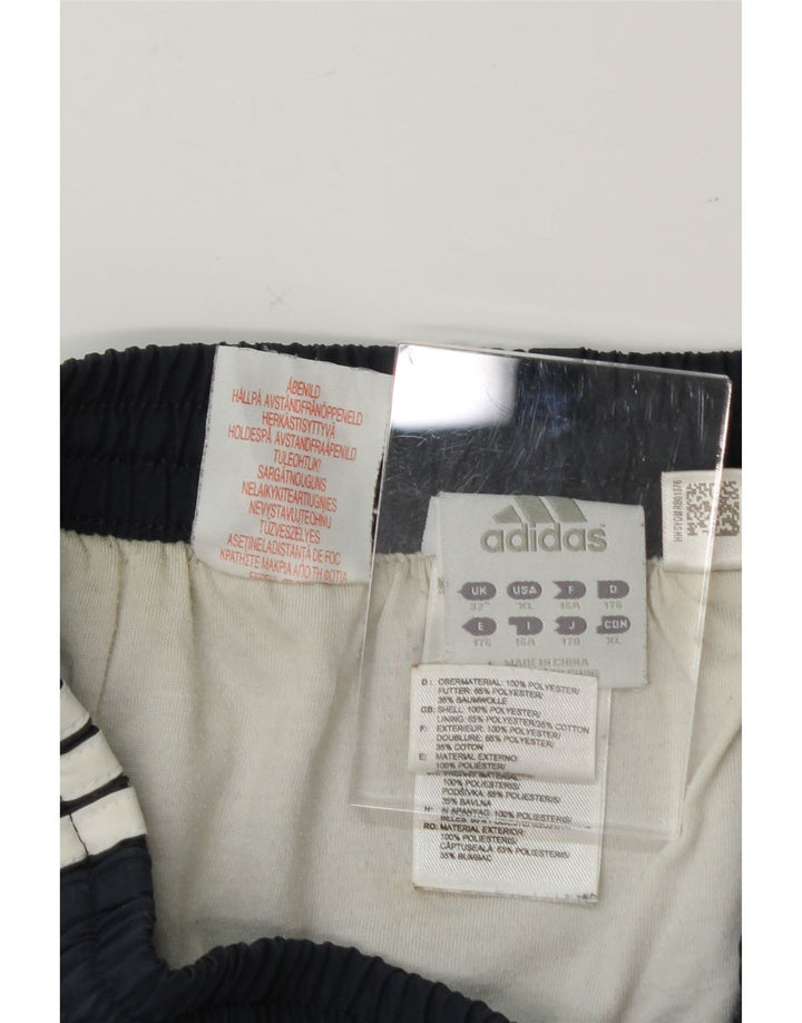 ADIDAS Boys Sport Shorts 15-16 Years  Navy Blue Polyester Vintage Adidas and Second-Hand Adidas from Messina Hembry 