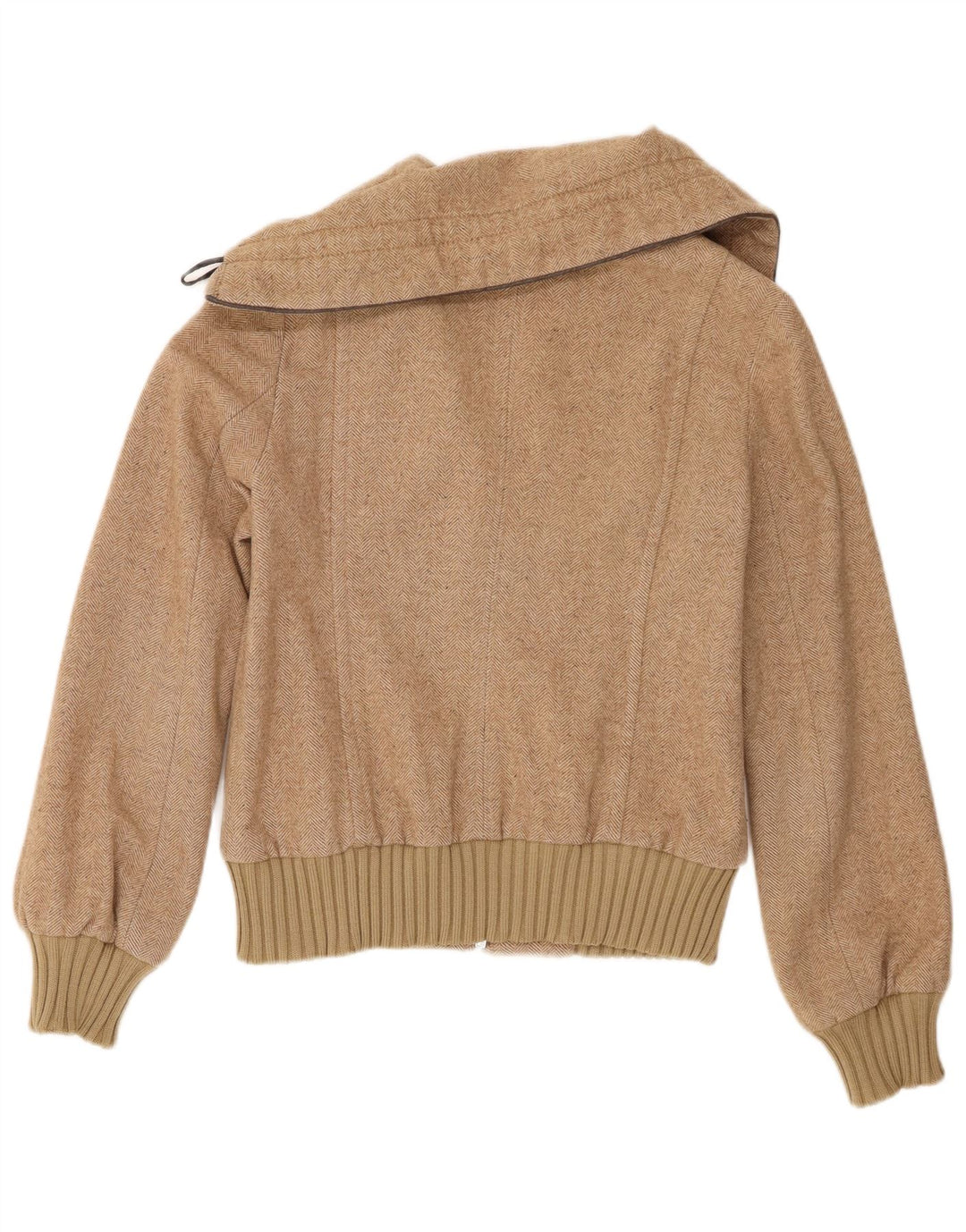 Sisley Womens Bomber Jacket IT 42 Medium Beige Sildebensuld