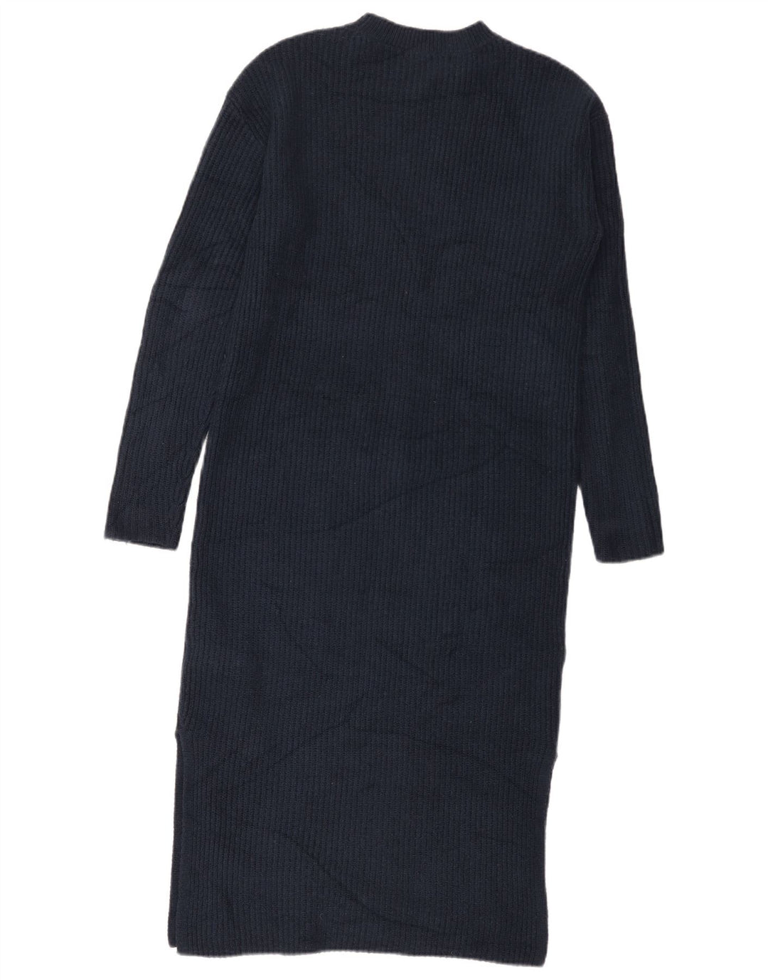 Abito maglione a maniche lunghe da donna Marks & Spencer piccolo poliestere blu navy