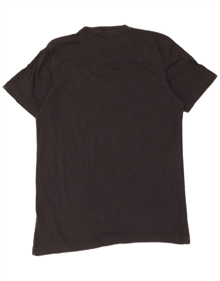 Adidas Mens Graphic T-Shirt Top Medium Black Cotton