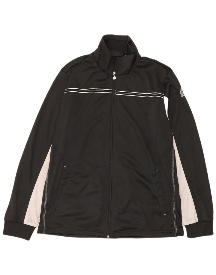 Lotto Mens Tracksuit Top Jacket XL Black Polyester