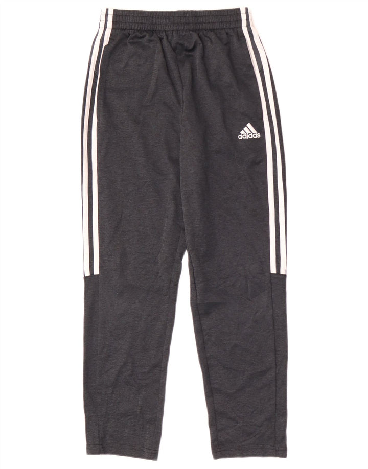 Adidas Boys Tracksuit Trousers 10-11 Years Medium Grey Polyester