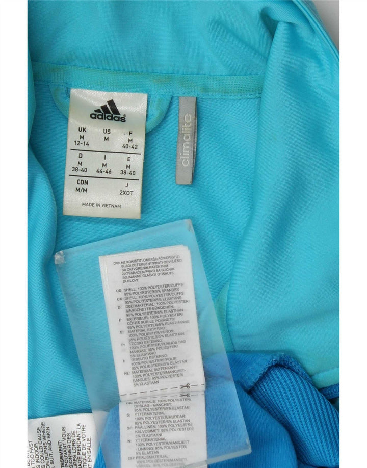 Giacca da ginnastica Adidas Climalite da donna UK 12/14 Blu medio