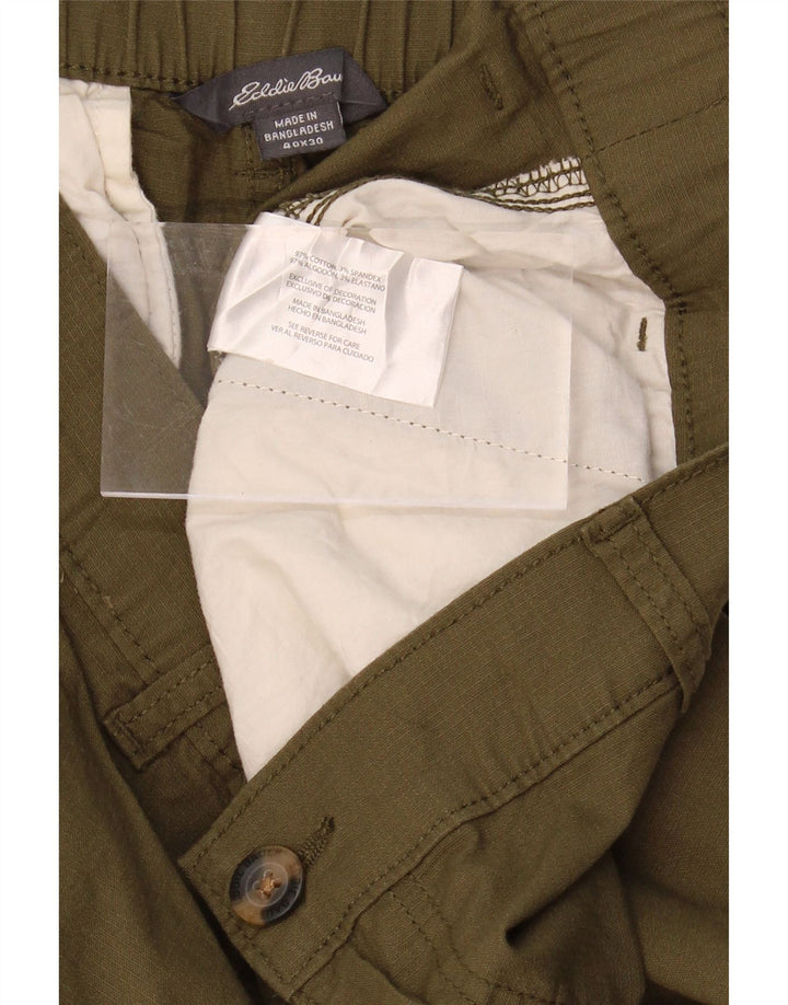 EDDIE BAUER Mens Straight Chino Trousers W40 L30 Khaki Cotton Vintage Eddie Bauer and Second-Hand Eddie Bauer from Messina Hembry 