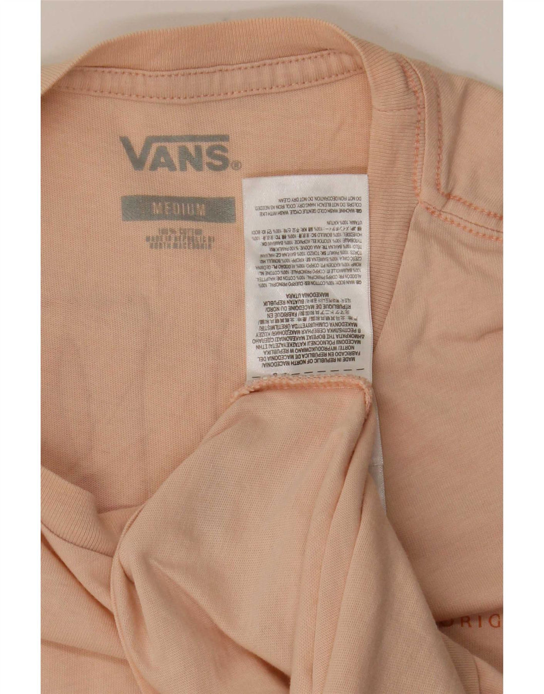 Vans Herre grafisk T-shirt Top Medium Pink Bomuld