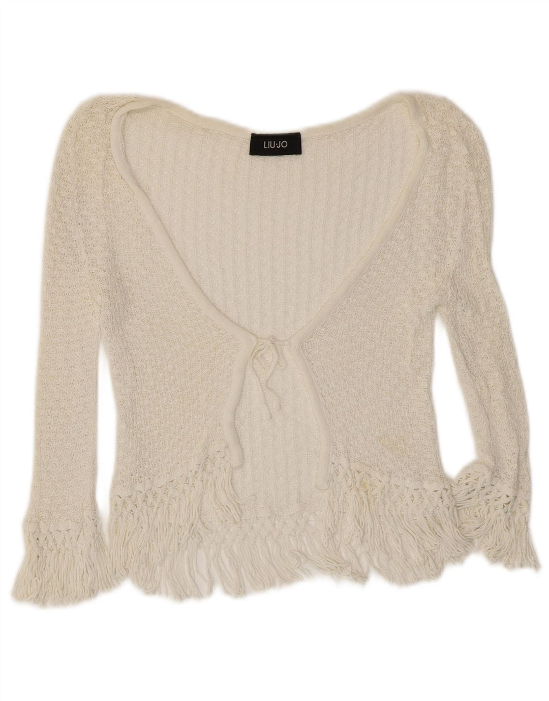 LIU JO Womens Cardigan Top UK 2 2XS White