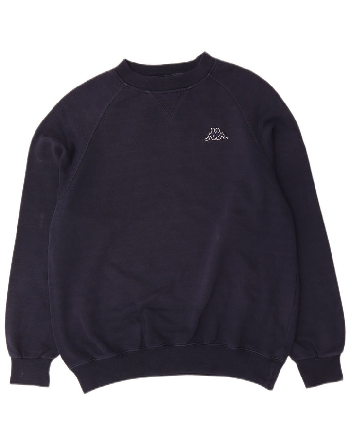 Kappa Mens Sweatshirt Jumper Medium Navy Blue Cotton