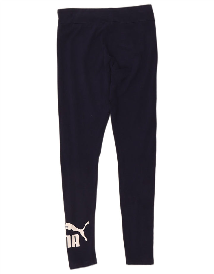 Puma Damen Graphic Leggings UK 10 Small Marineblau