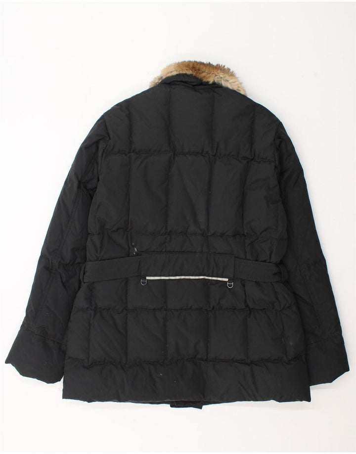 Giubbotto Imbottito Donna Vintage IT 48 XL Nero Poliammide