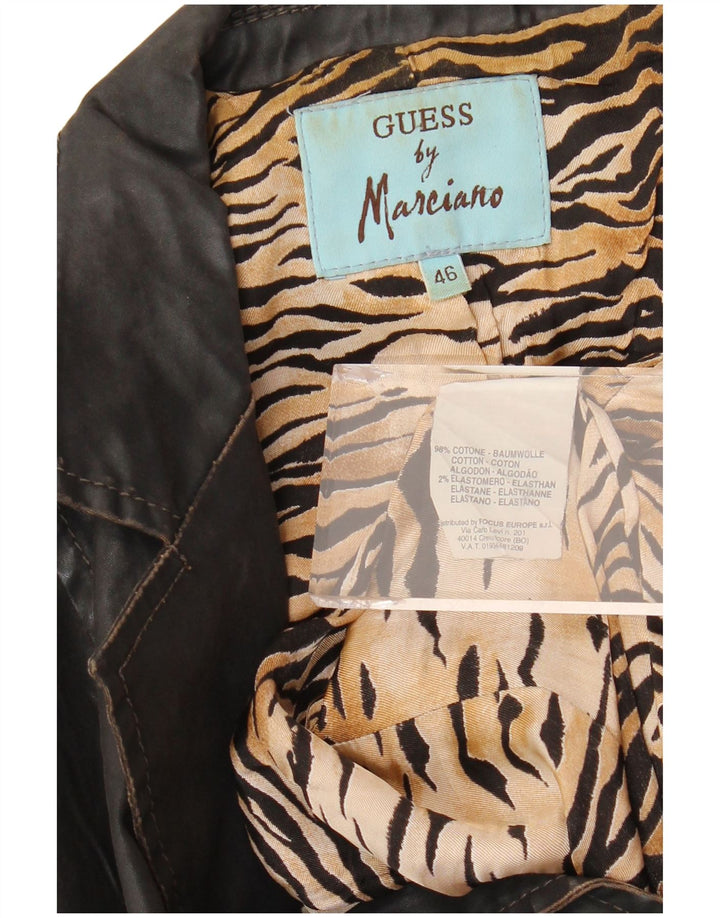 GUESS BY MARCIANO Womens Crop 3 Button Blazer Jacket IT 46 Large Black