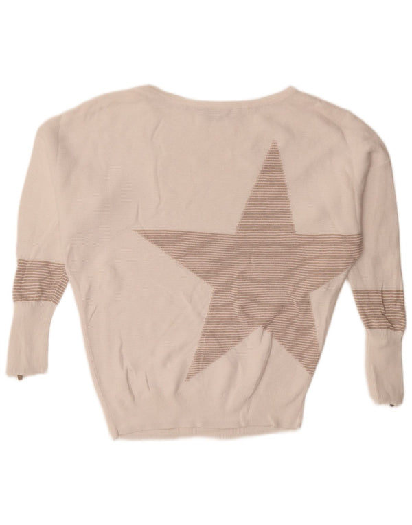Женский свободный джемпер с вырезом «лодочка» MINT VELVET UK 6 XS в белую полоску