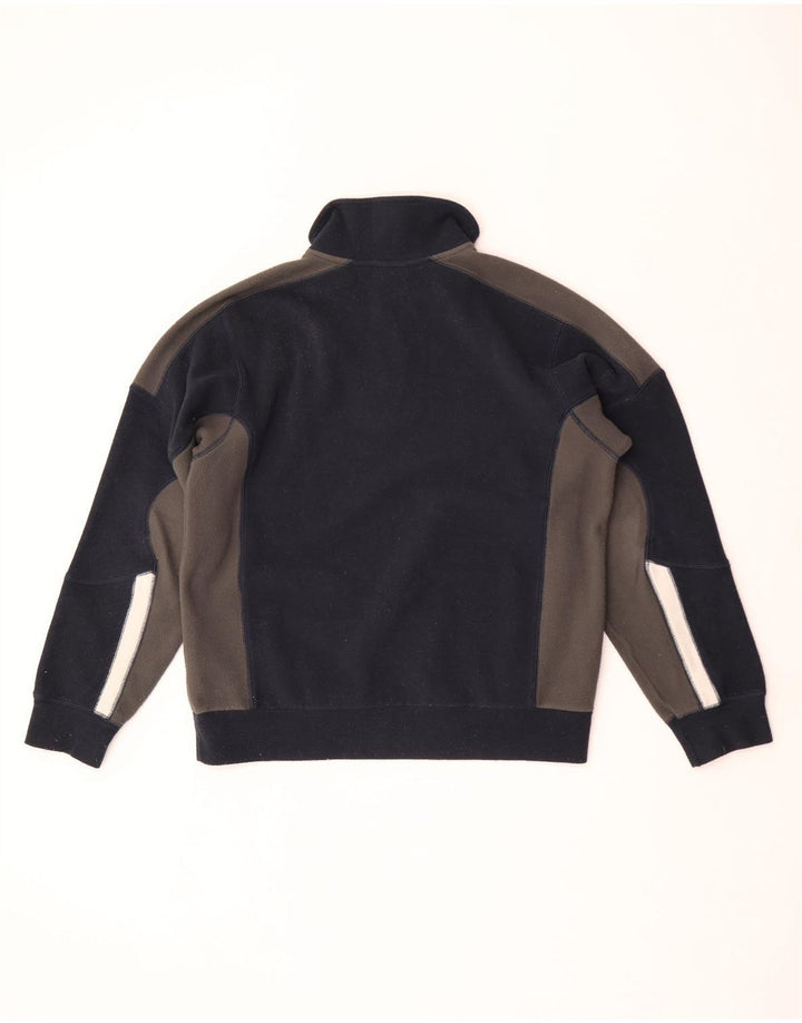 Diadora Herre lynlås-hals Fleece Jumper Medium Navy Blue Colourblock Polyester