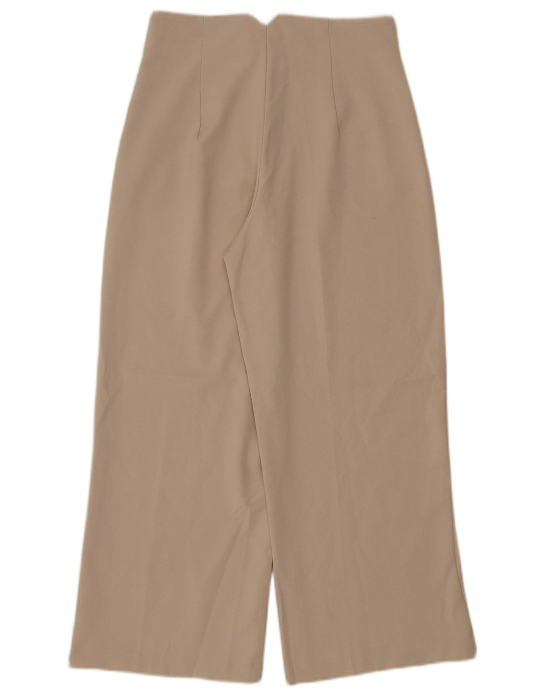 Zara Womens Wide Leg Cropped Trousers Medium W28 L26 Beige Polyester