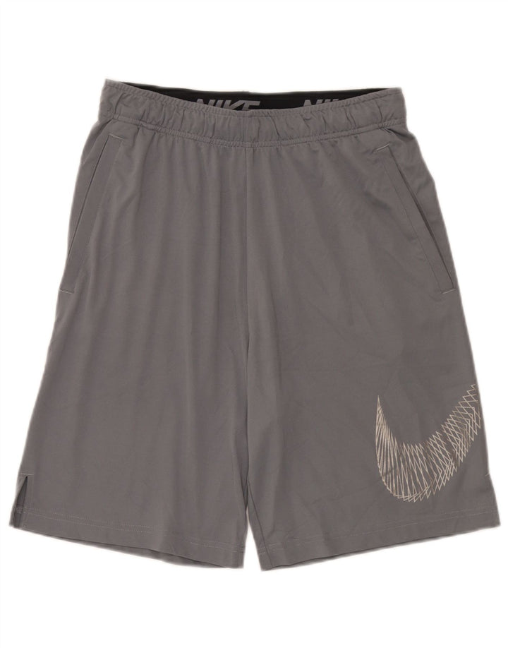 Short de sport Nike Dri Fit Graphic pour homme, gris moyen, en polyester