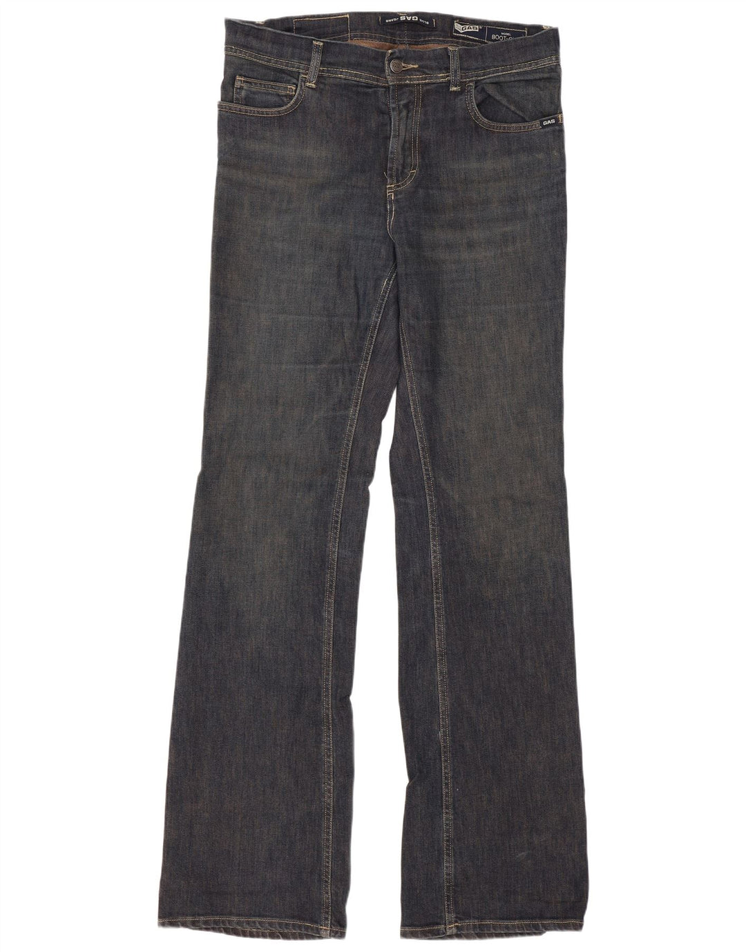 Gas Womens Bootcut Jeans W30 L34 Navy Blue Cotton