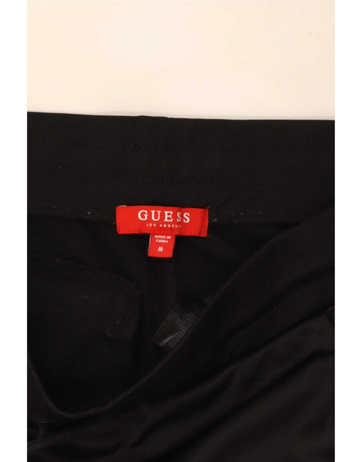 Guess Mens Graphic Tracksuit Trousers Joggers Medium Black Colourblock