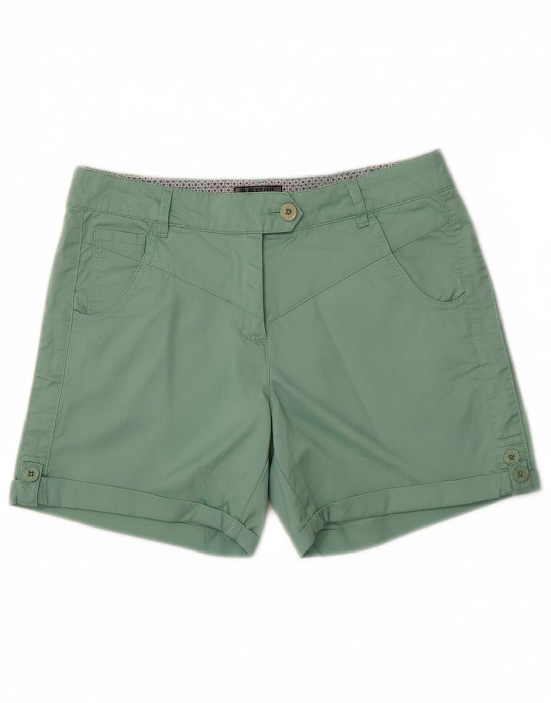 BRUGI Womens Casual Shorts IT 42 Medium W30 Green Cotton
