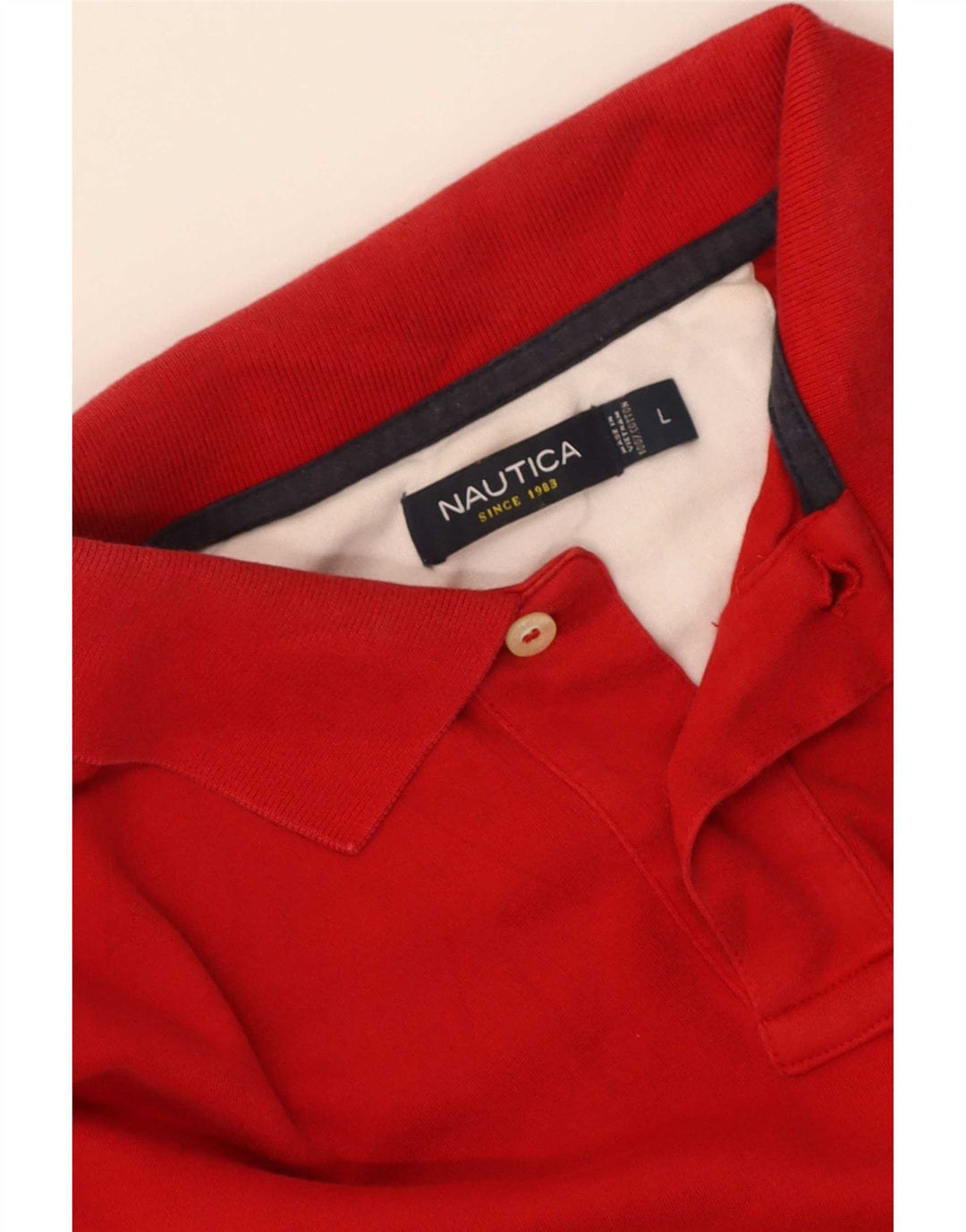 Nautica Mens Polo Shirt Large Red