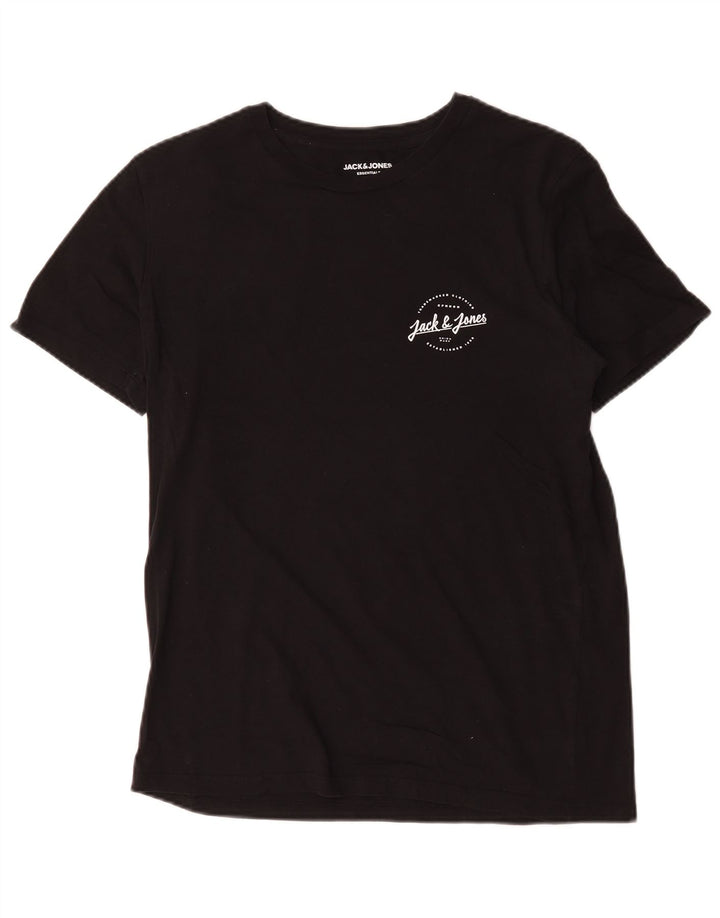 Jack & Jones Herre T-Shirt Top Stor Sort Bomuld