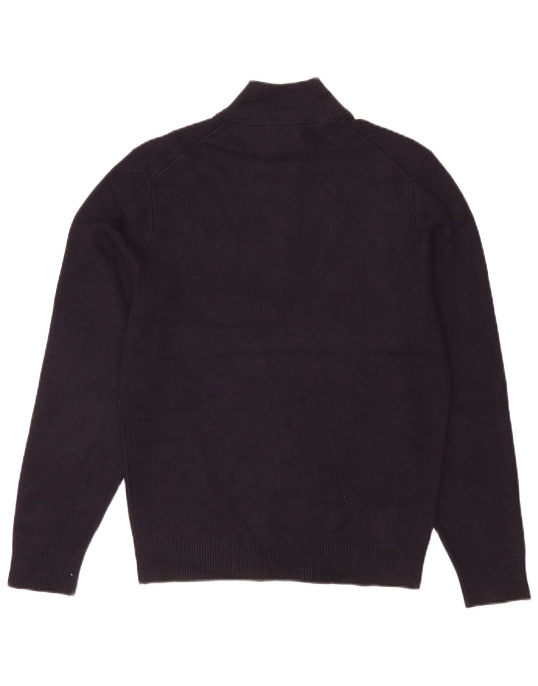 Massimo Dutti Herre Zip Neck Jumper Sweater Medium Navy Blue