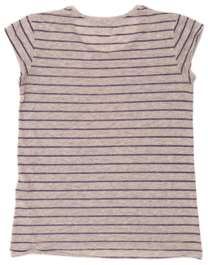 Superdry Γυναικείο T-Shirt Top UK 14 Medium Grey Ride Polyester