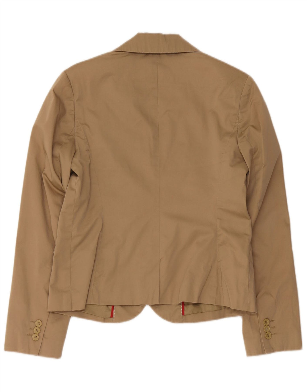 Jaqueta blazer feminina Tommy Hilfiger com 2 botões EUA 8 algodão bege médio