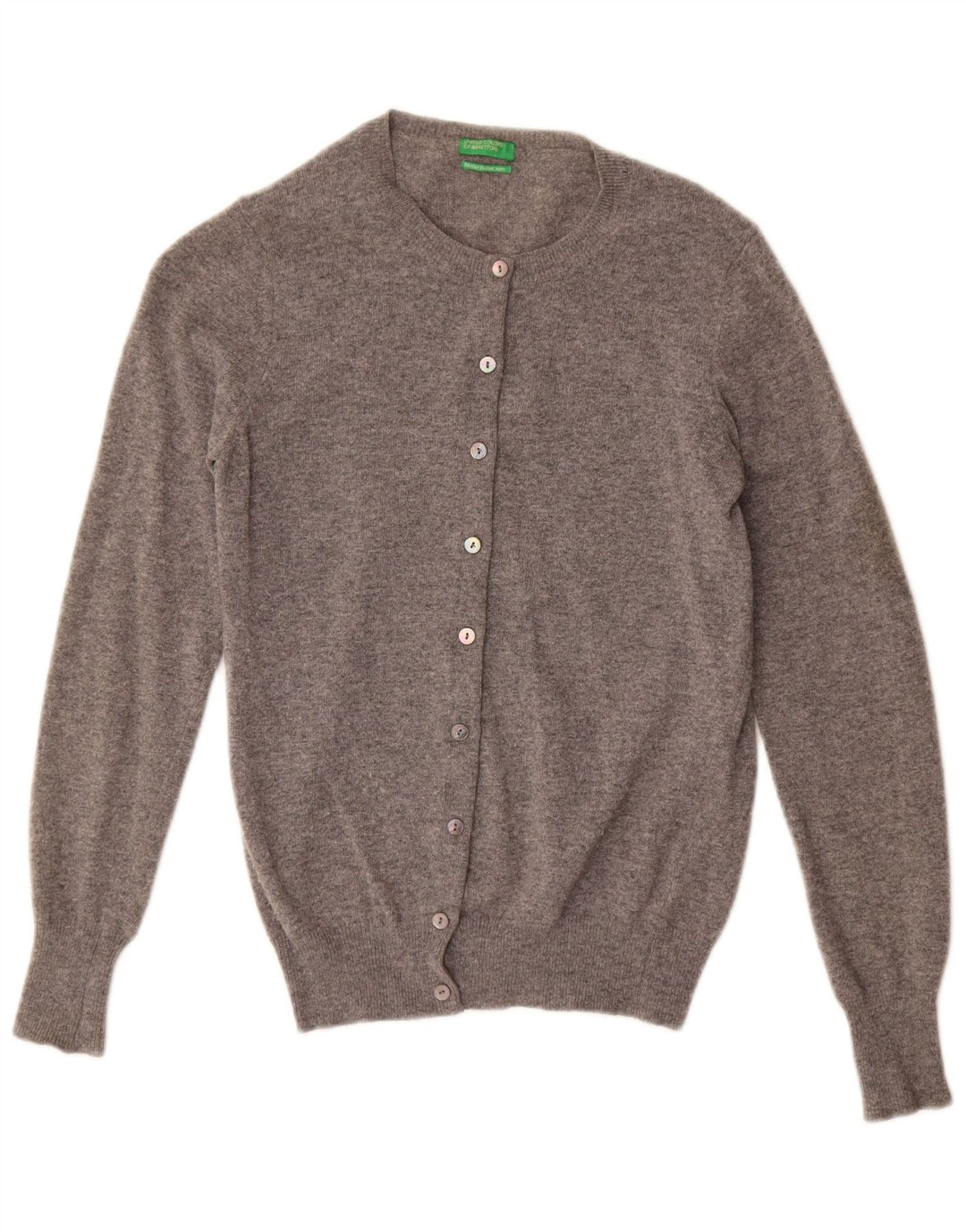 Sweter damski Benetton UK 10 Small, szara wełna