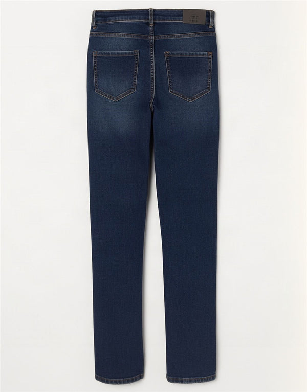 Marks & Spencer Γυναικεία Slim Jeans UK 8 Small W26 L27 Navy Blue Cotton