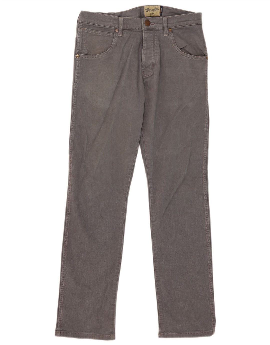 WRANGLER Mens Spencer Straight Jeans W32 L32 Grey Cotton