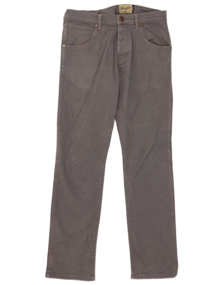 WRANGLER Mens Spencer Straight Jeans W32 L32 Grey Cotton