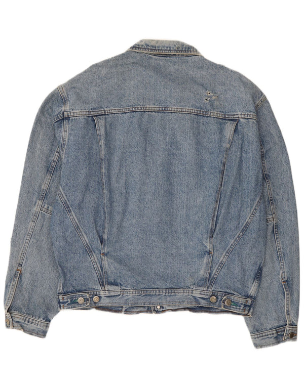 Jacob Cohen Chaqueta vaquera desgastada para hombre UK 42 XL Algodón azul