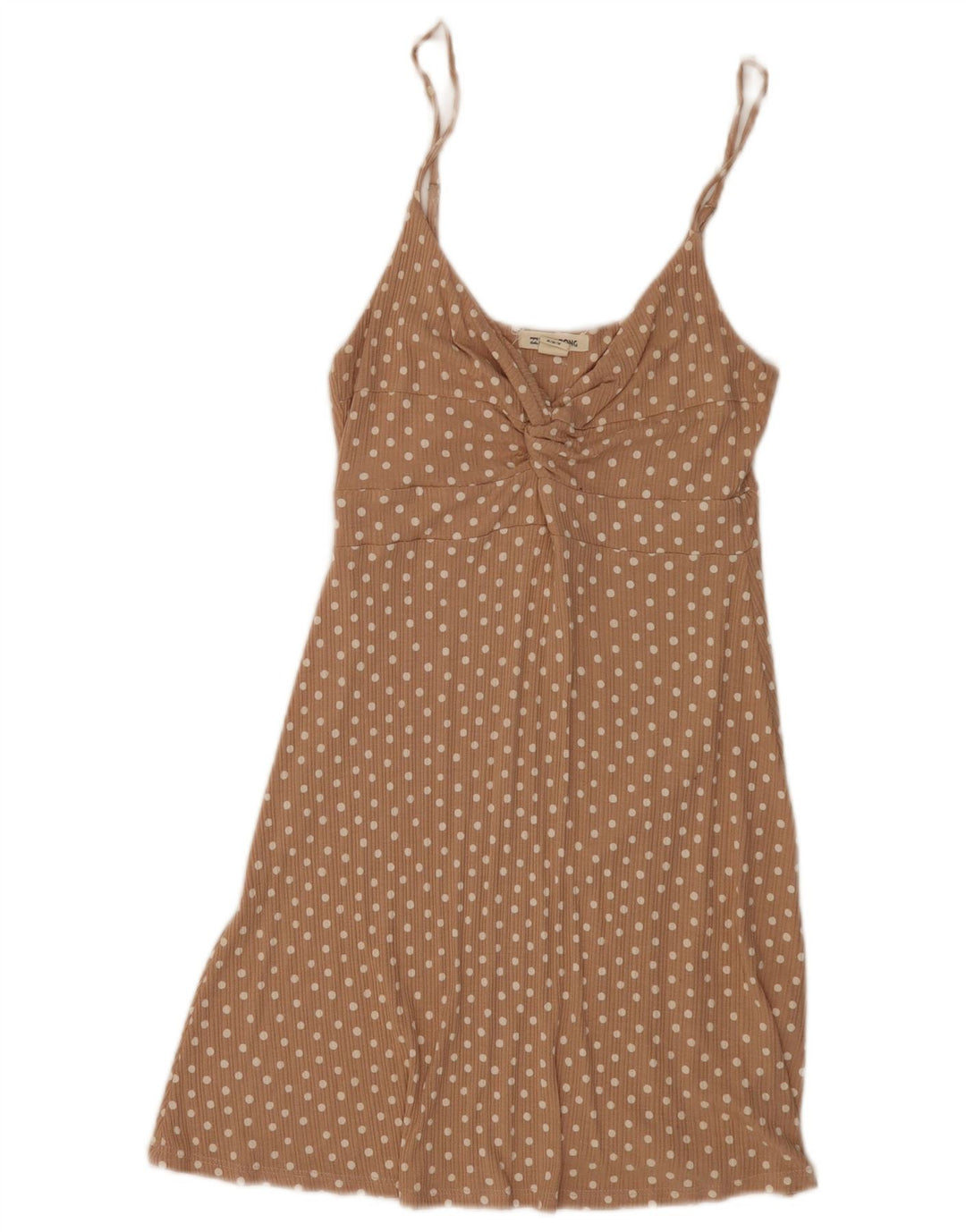Billabong Womens Sleeveless Sundress UK 12 Medium Beige Polka Dot