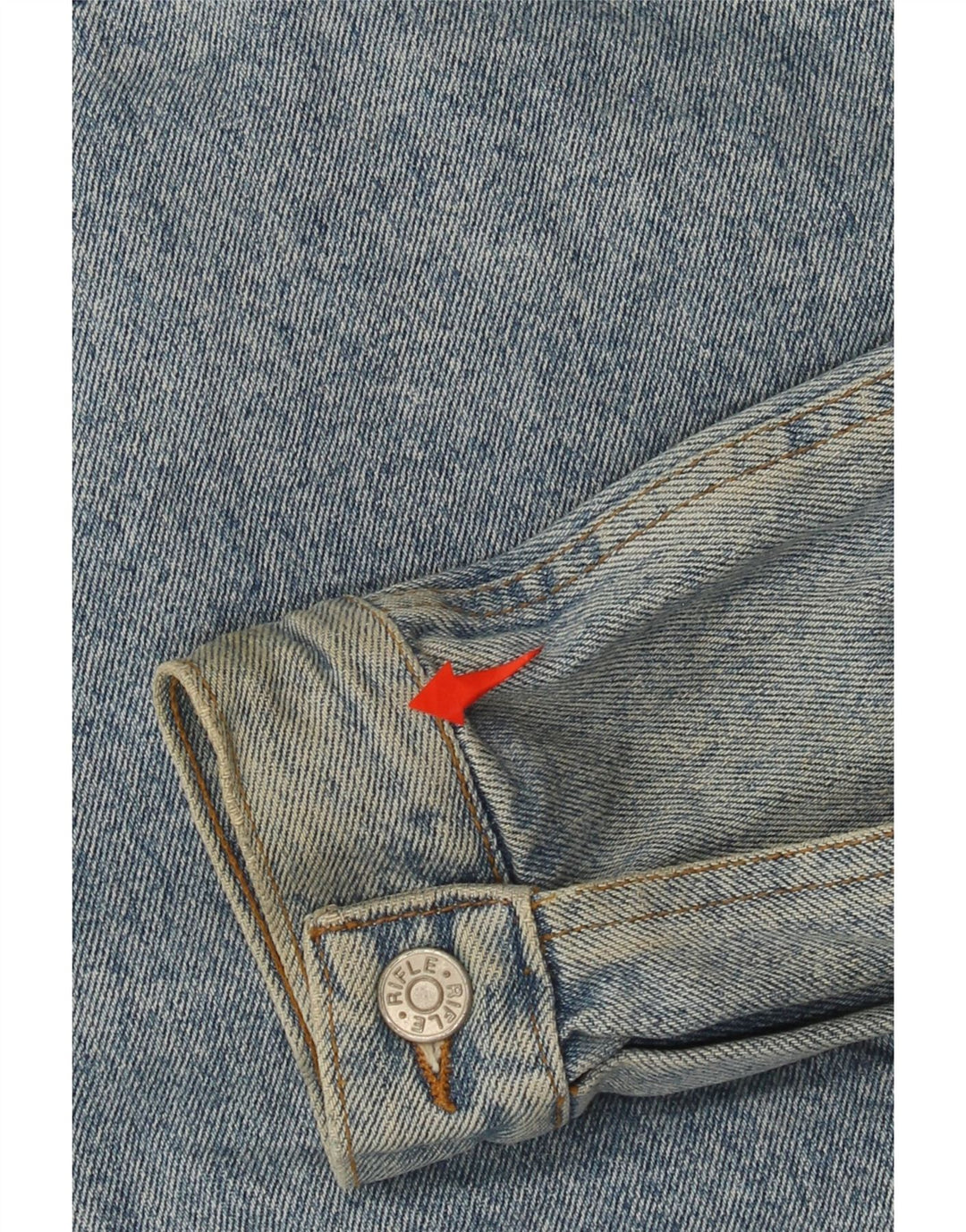 Rifle Mens Denim Jacket UK 38 Medium Blue Cotton