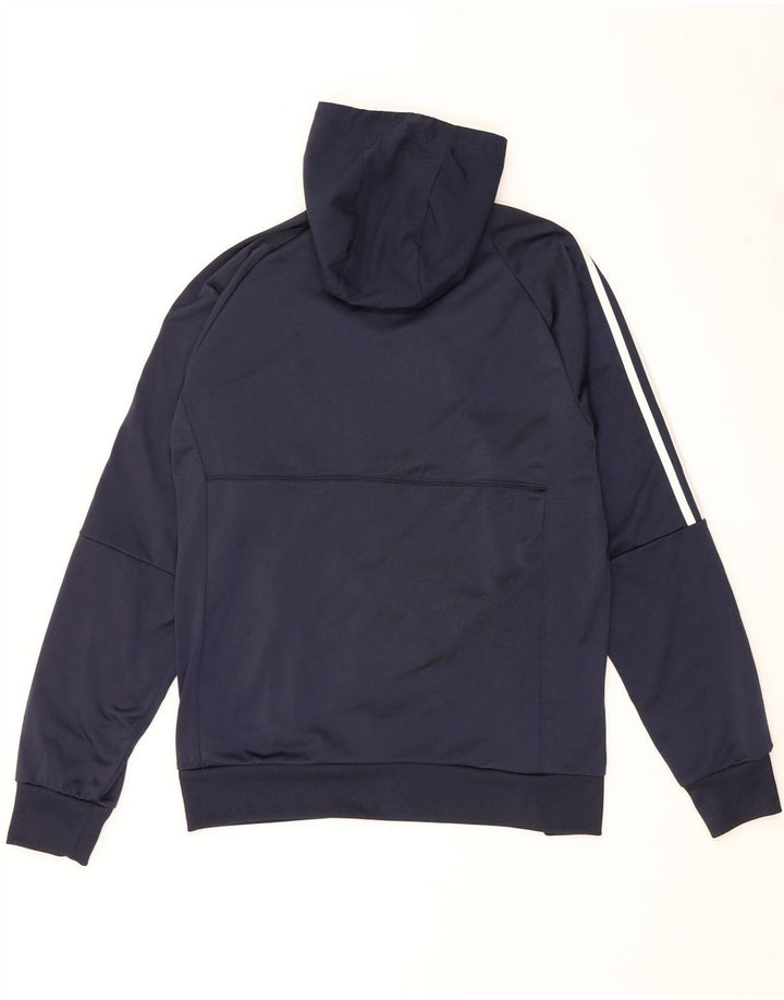 Adidas Pull à capuche zippé pour homme Bleu marine moyen Polyester