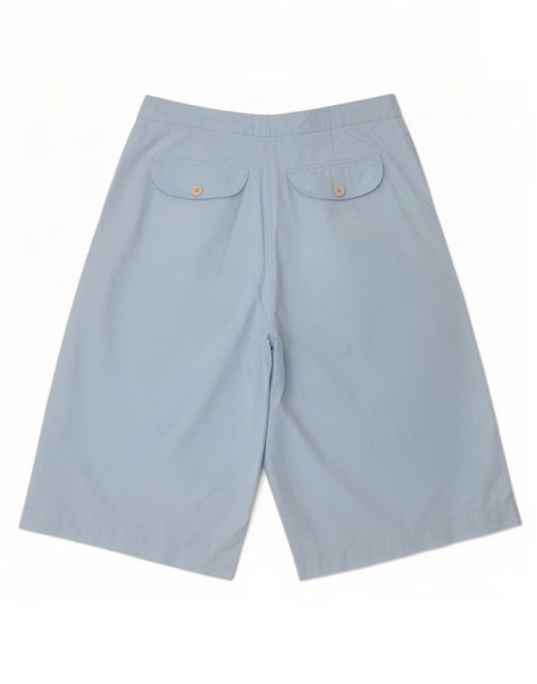 Vintage Womens High Waist Bermuda Shorts Small W26 Blue