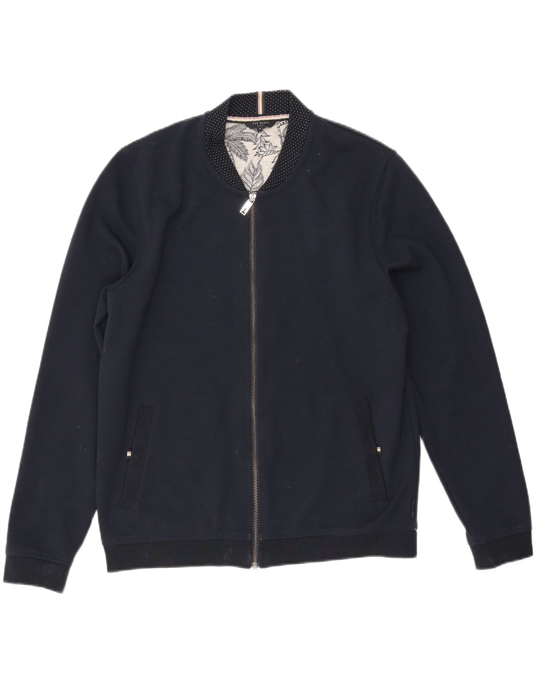 Ted Baker Mens Tracksuit Top Jacket Size 5 XL Navy Blue Polyester