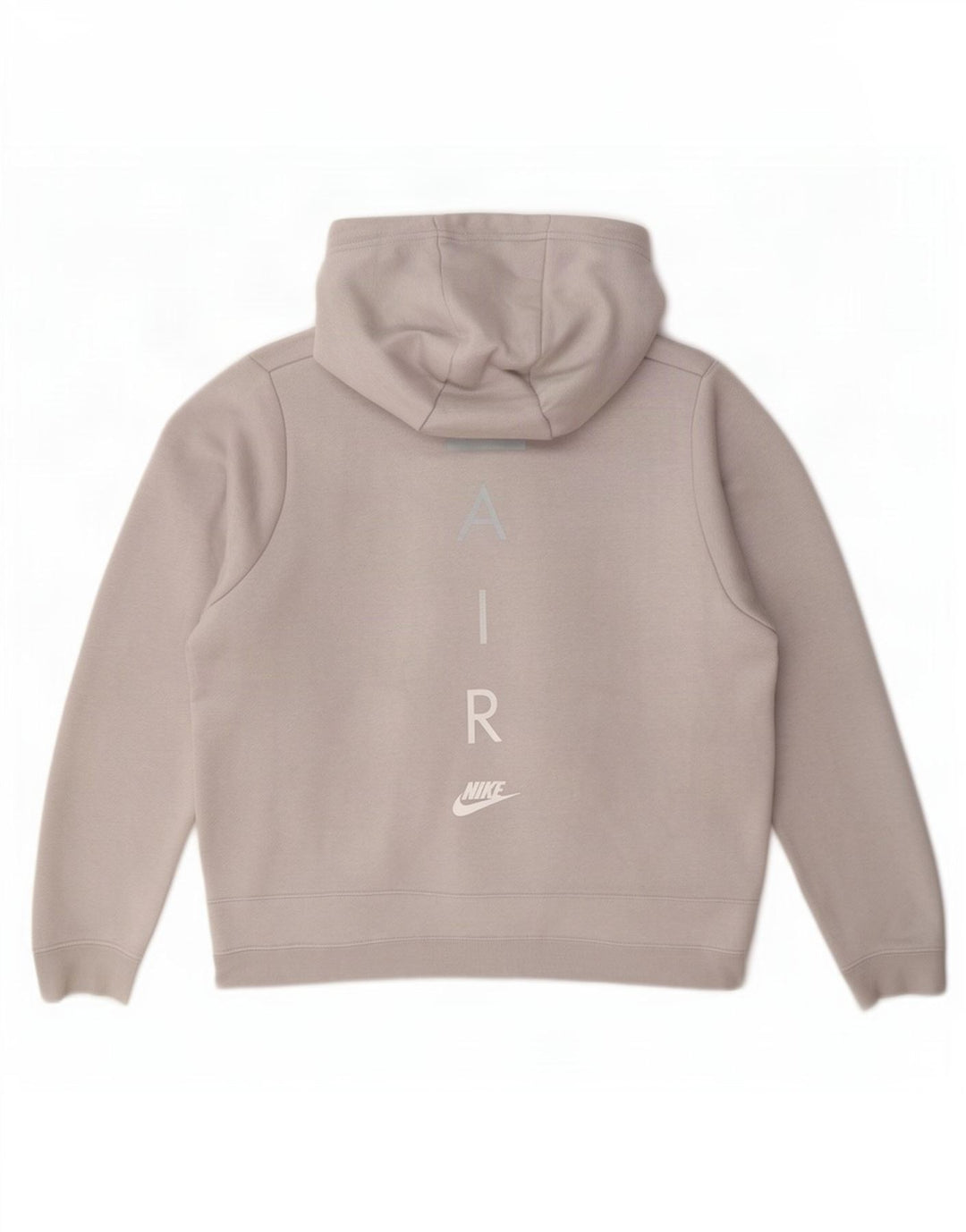Nike Womens Graphic Zip Hoodie Sweater UK 14 Medium Grey