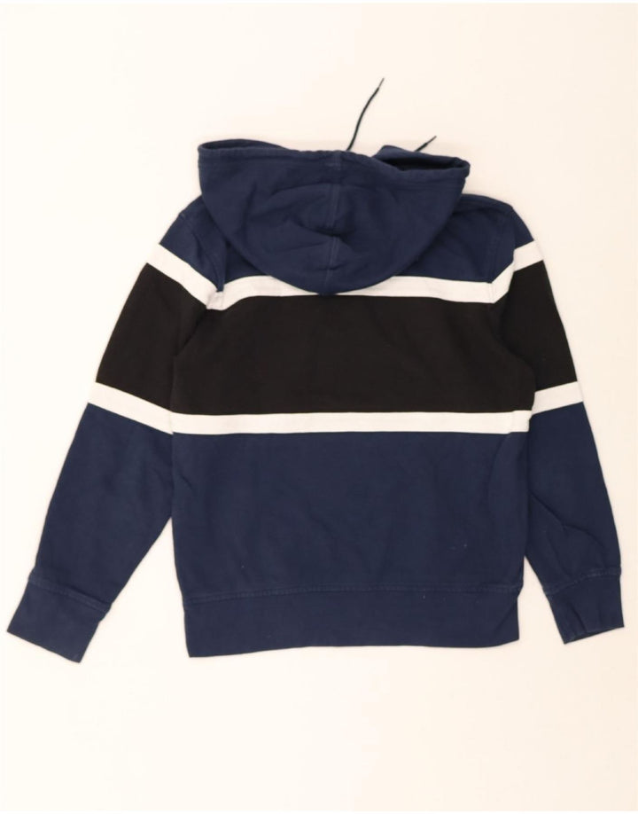 LEVI'S Mens Graphic Hoodie Jumper Small Navy Blue Colourblock Vintage Levi's and Second-Hand Levi's from Messina Hembry 