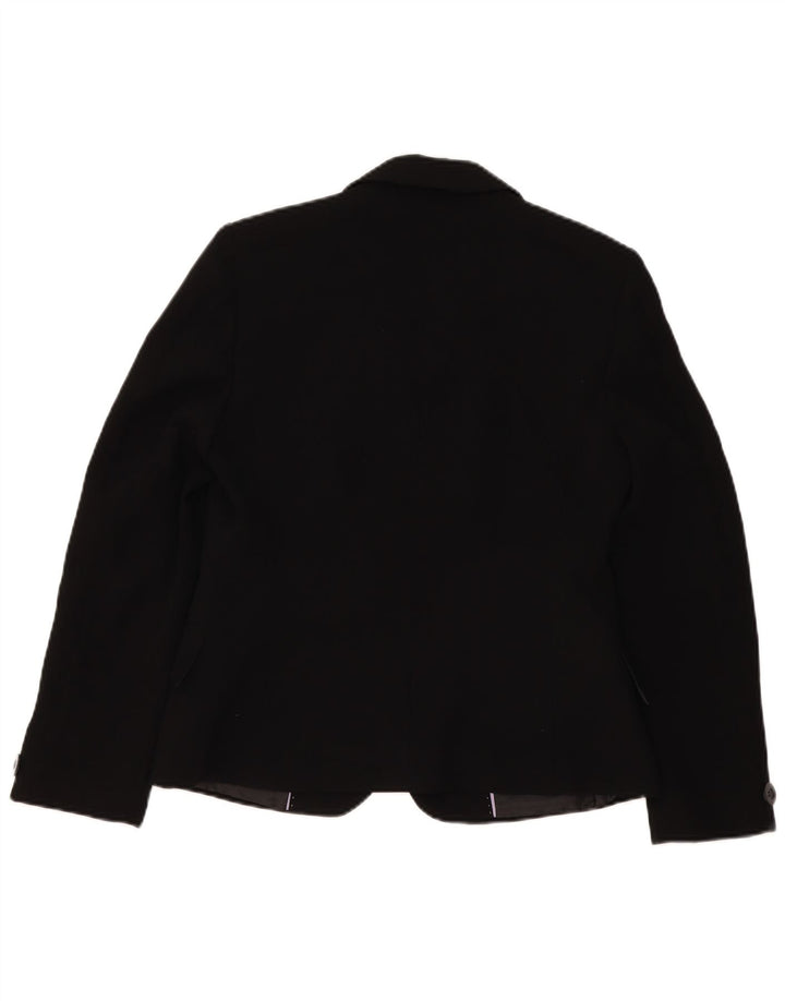 Giacca blazer corta a 1 bottone Marks & Spencer da donna UK 14 media nera